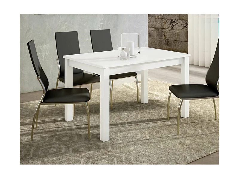 Mesa extensible Padul en roble blanco. 120/160 x 80 cm x 76 cm