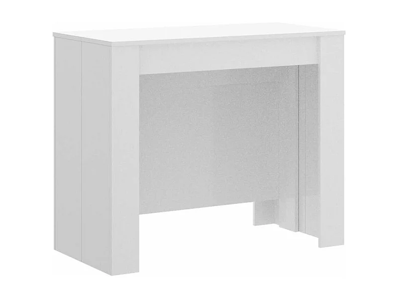 Mesa comedor Bailen multifuncion extensible en blanco brillo. 77 cm(alto)54-101-147-194-24