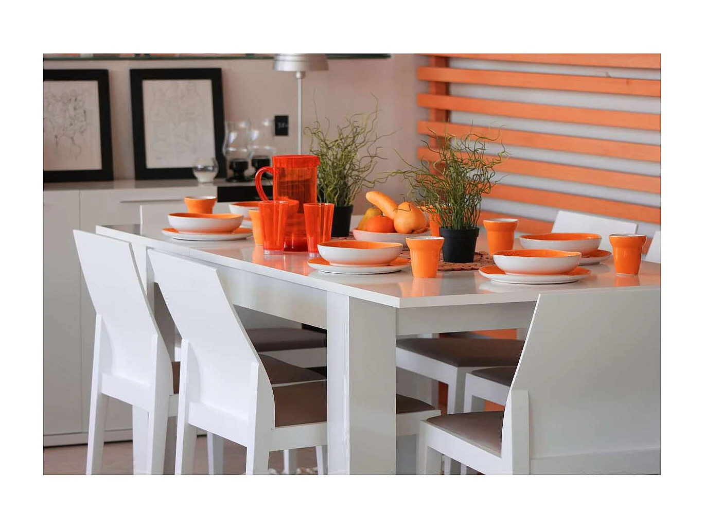 Mesa comedor extensible Paris en color blanco artik 78 cm(alto)140-190 cm(ancho)90 cm(larg