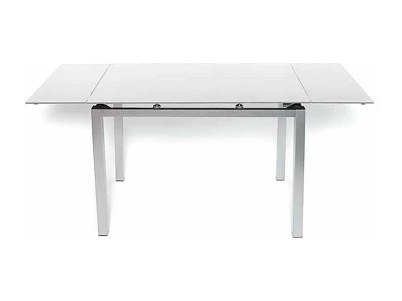 Mesa extensible salon o comedor en acabado color blanco, 76 cm(alto)120/180 cm(ancho)80 cm