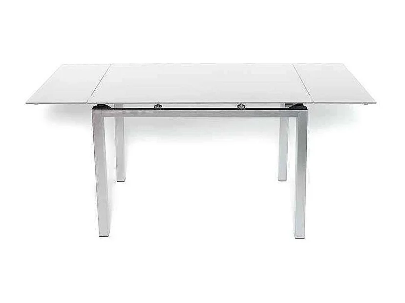 Mesa extensible salon o comedor en acabado color blanco, 76 cm(alto)120/180 cm(ancho)80 cm