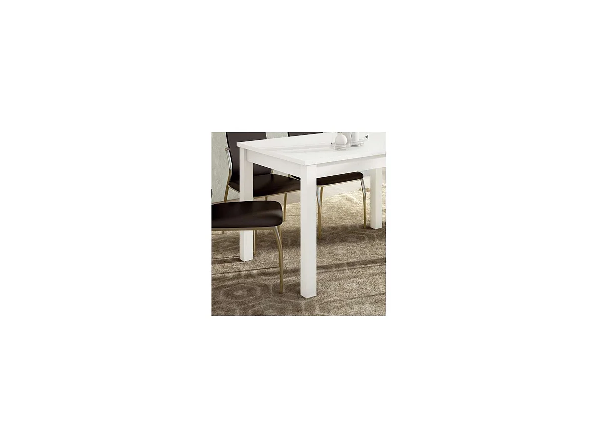 Mesa extensible Padul en blanco. 120/160 x 80 cm x 76 cm
