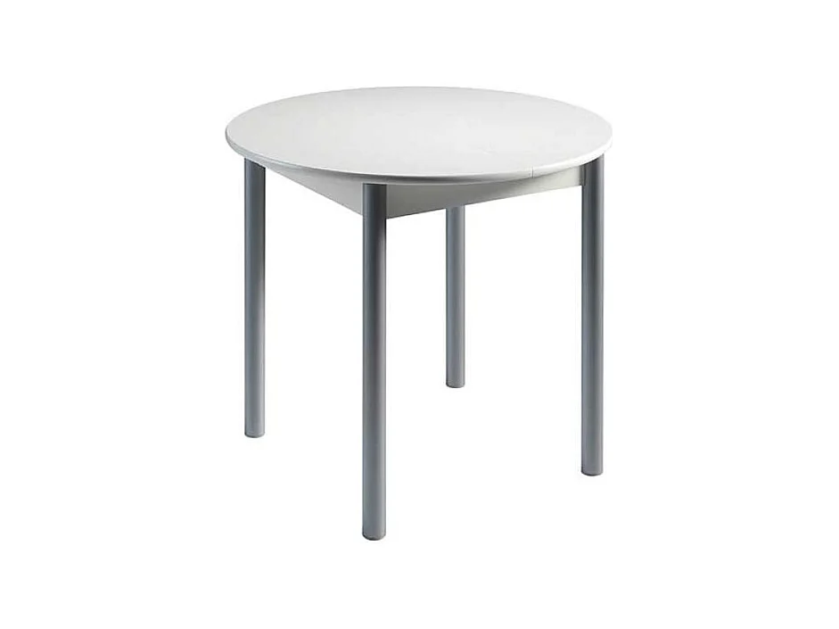 Mesa de cocina extensible tipo libro Fátima acabado blanco, 90/120 x 90 x 75.5 cm (largo