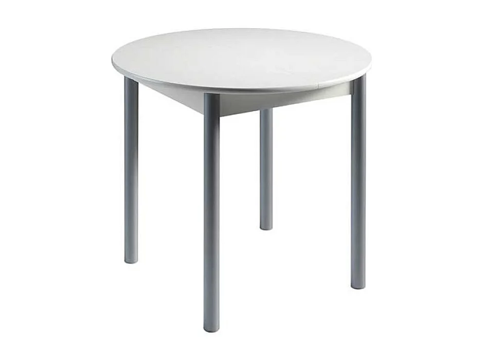 Mesa de cocina extensible tipo libro Fátima acabado blanco, 90/120 x 90 x 75.5 cm (largo