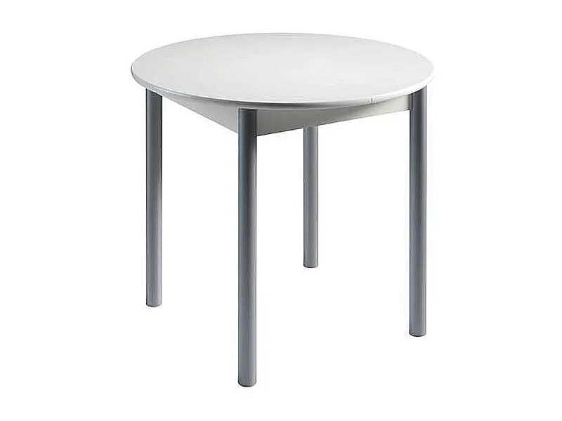 Mesa de cocina extensible tipo libro Fátima acabado blanco, 90/120 x 90 x 75.5 cm (largo