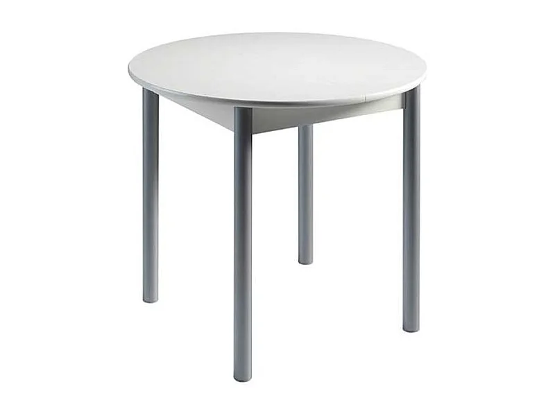 Mesa de cocina extensible tipo libro Fátima acabado blanco, 90/120 x 90 x 75.5 cm (largo