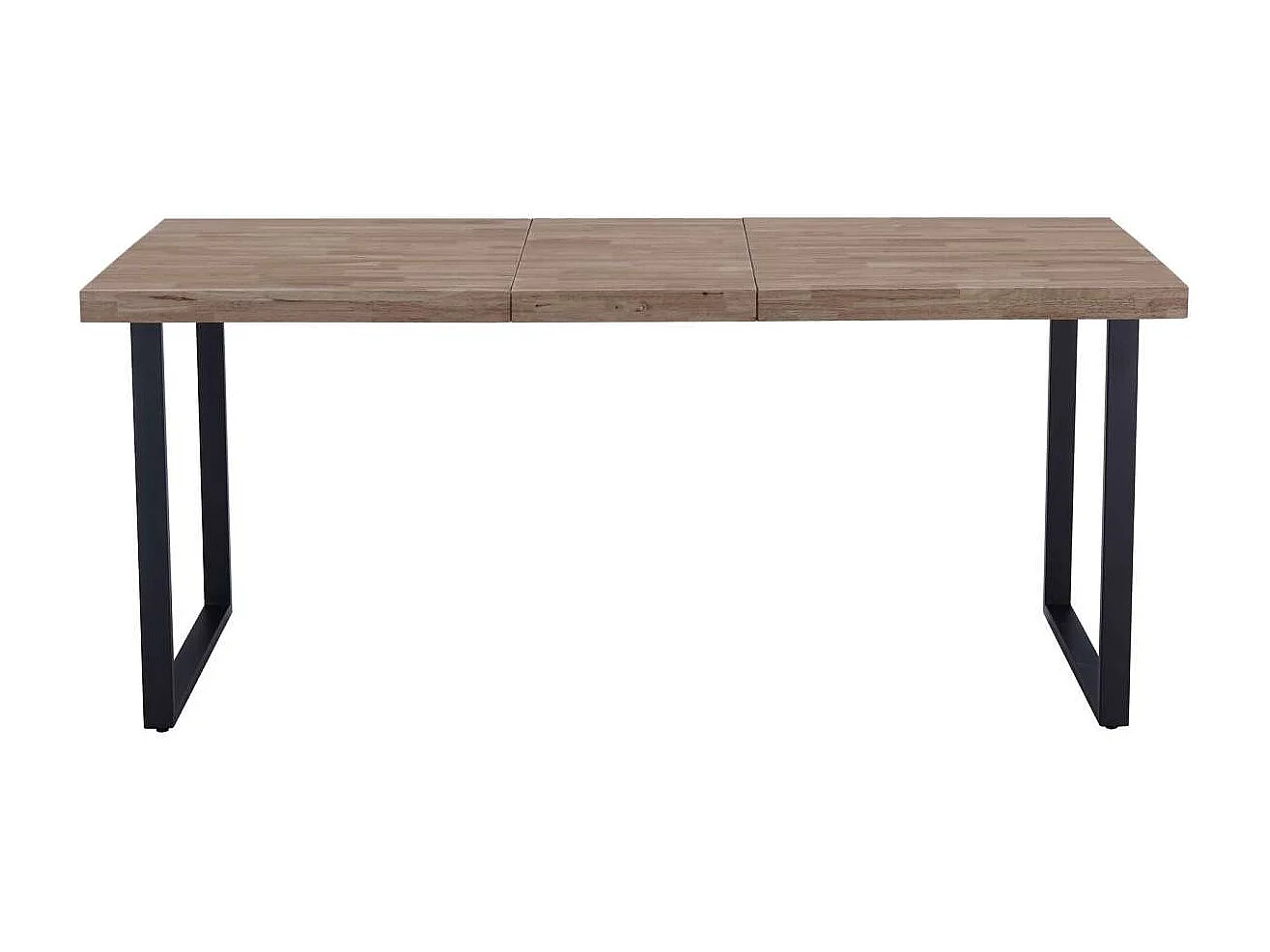 Mesa extensible STEVE Roble Honey/Negro 76 cm(alto)140-180 cm(ancho)80 cm(largo)