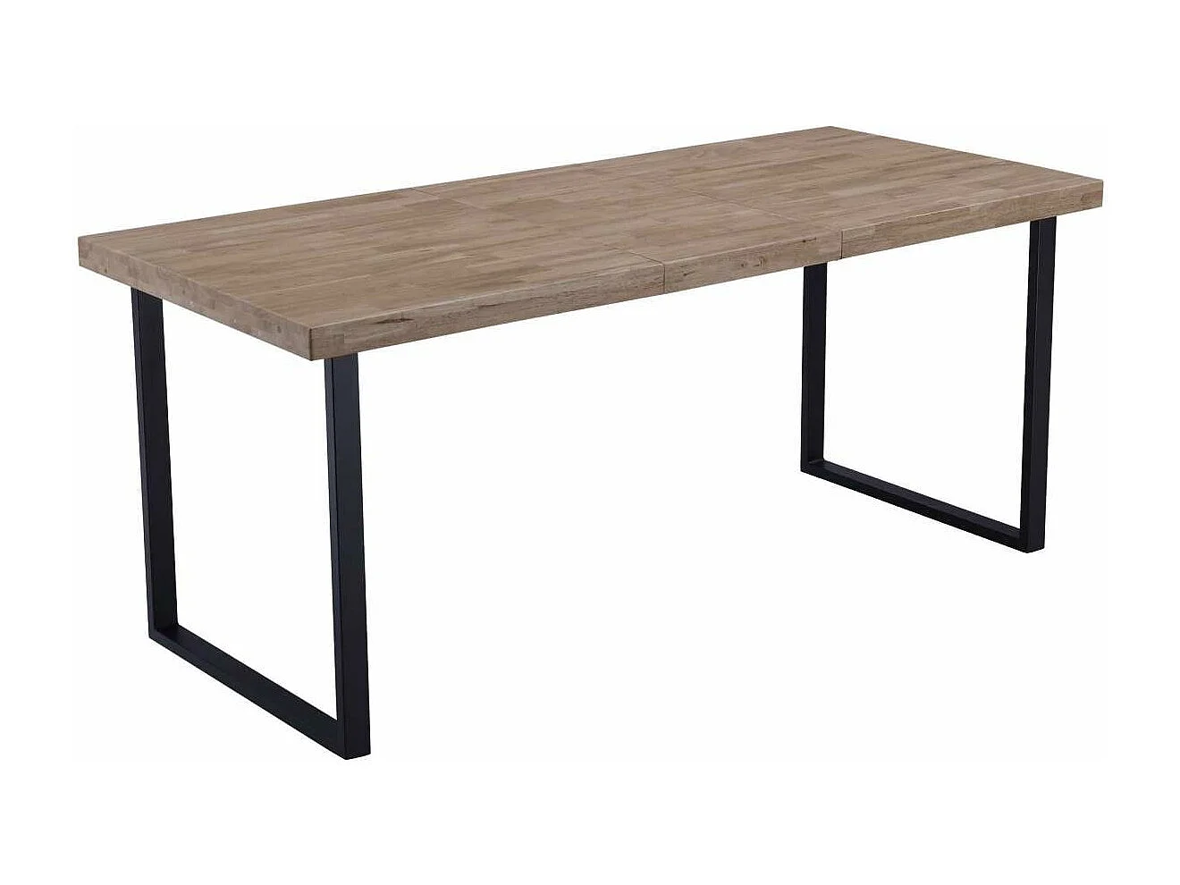 Mesa extensible STEVE Roble Honey/Negro 76 cm(alto)140-180 cm(ancho)80 cm(largo)