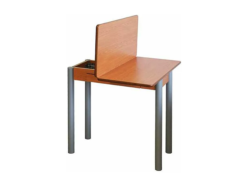 Mesa de cocina Malak con apertura tipo libro acabado cerezo, 80 x 40/80 x 76 cm (largo x a