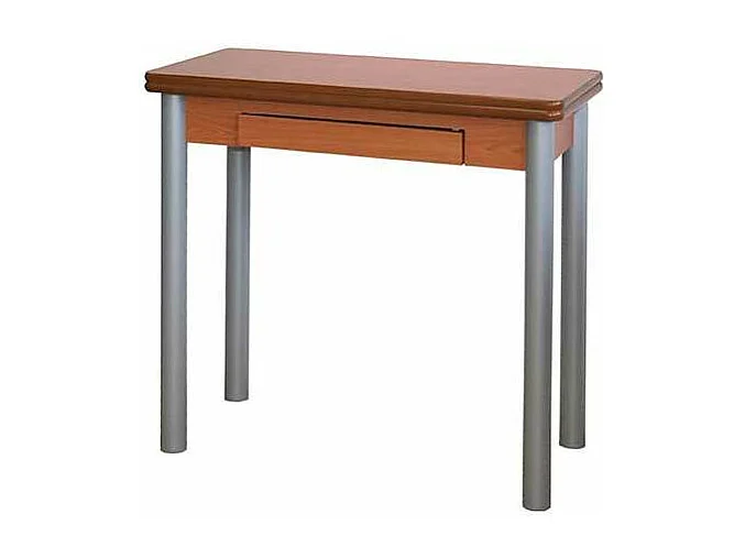 Mesa de cocina Malak con apertura tipo libro acabado cerezo, 80 x 40/80 x 76 cm (largo x a