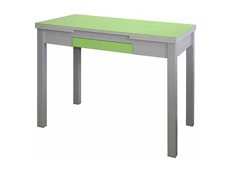 Mesa de cocina extensible Victoria acabado verde, 100/160 X 60 X 76 cm (largo x ancho x al