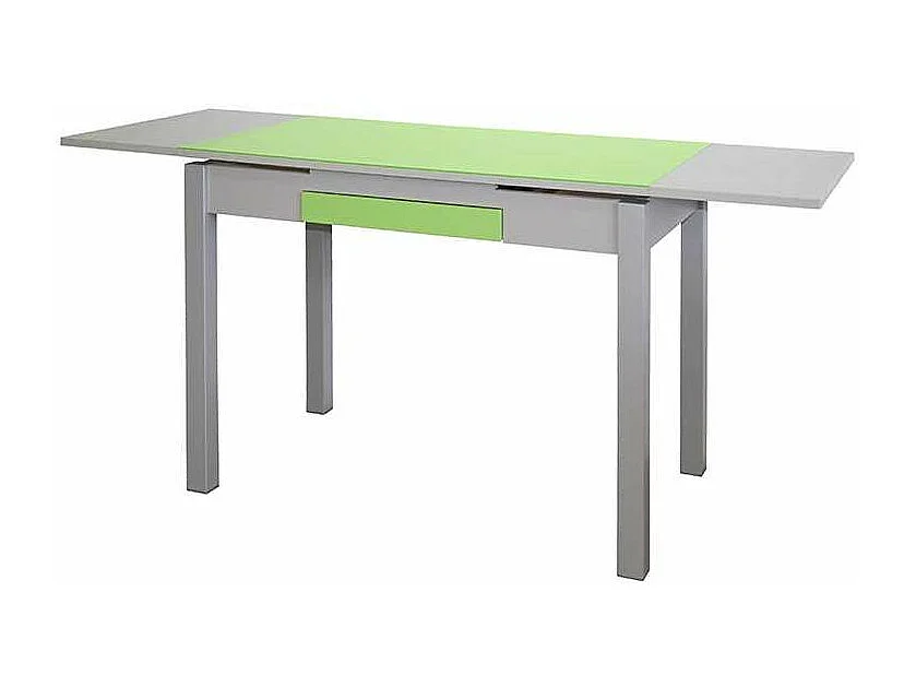 Mesa de cocina extensible Victoria acabado verde, 100/160 X 60 X 76 cm (largo x ancho x al