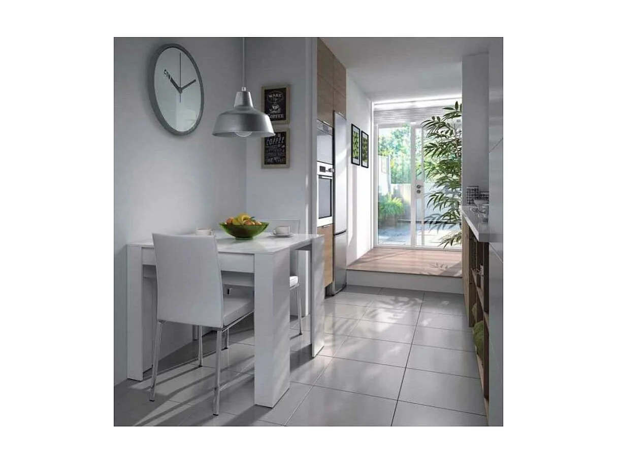 Mesa comedor Paris 5 posiciones. 90x50 cm extensible hasta 237x90 cm.