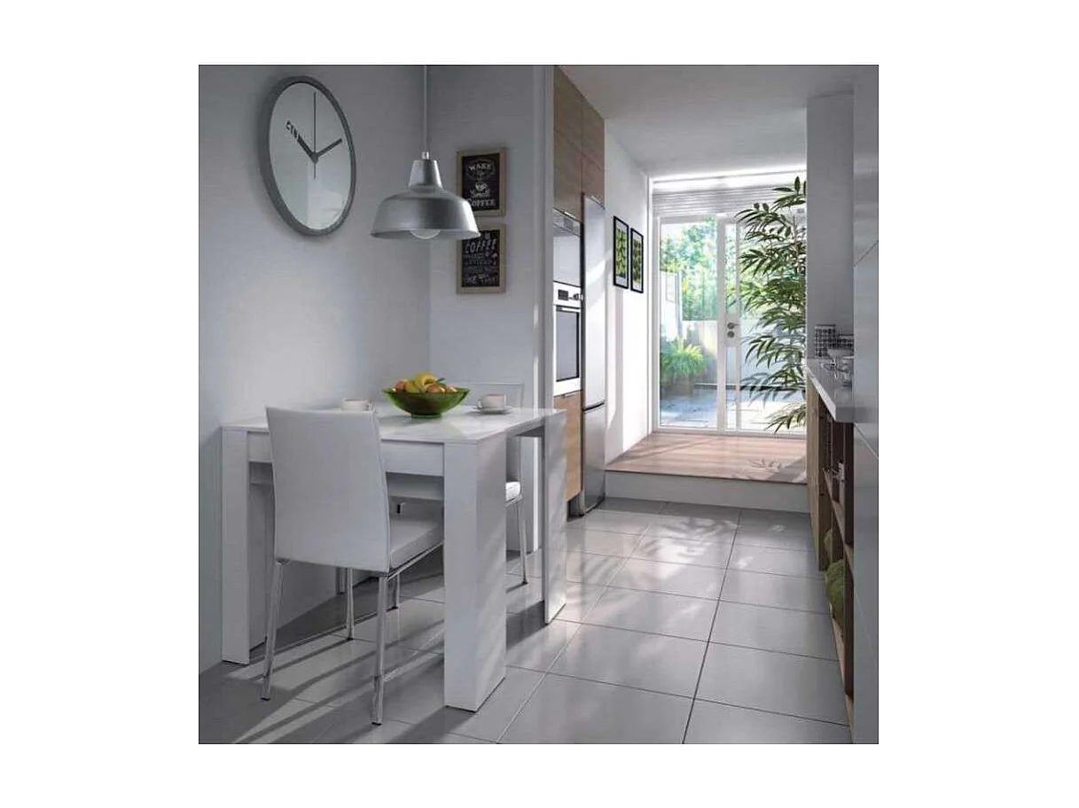 Mesa comedor Paris 5 posiciones. 90x50 cm extensible hasta 237x90 cm.