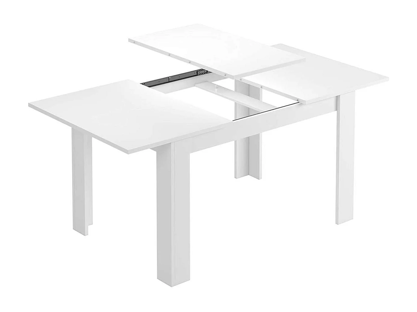 Mesa comedor extensible Paris en color blanco brillo 78 cm(alto)140-190 cm(ancho)90 cm(lar