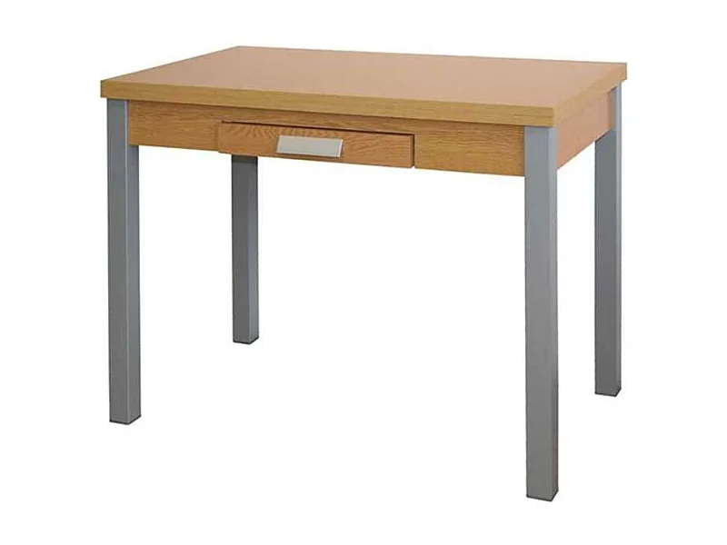 Mesa de cocina Isabella extensible acabado roble, 100/160 x 60 x 76 cm (largo x ancho x al