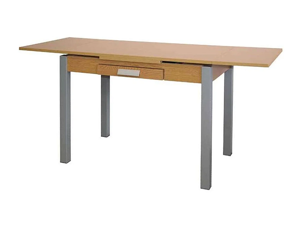 Mesa de cocina Isabella extensible acabado roble, 100/160 x 60 x 76 cm (largo x ancho x al