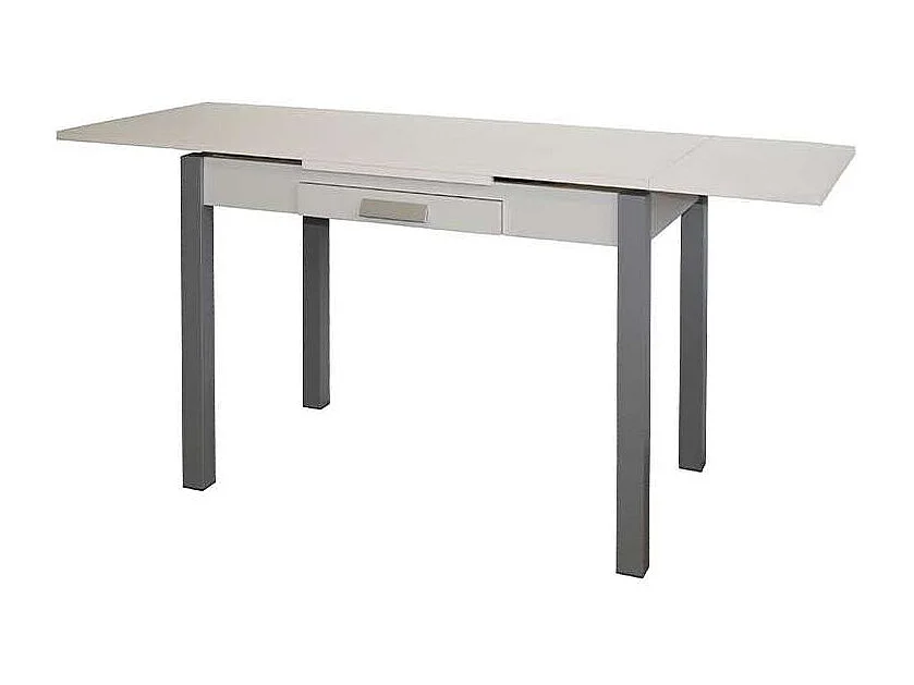 Mesa de cocina Isabella extensible acabado blanco, 100/160 x 60 x 76 cm (largo x ancho x a