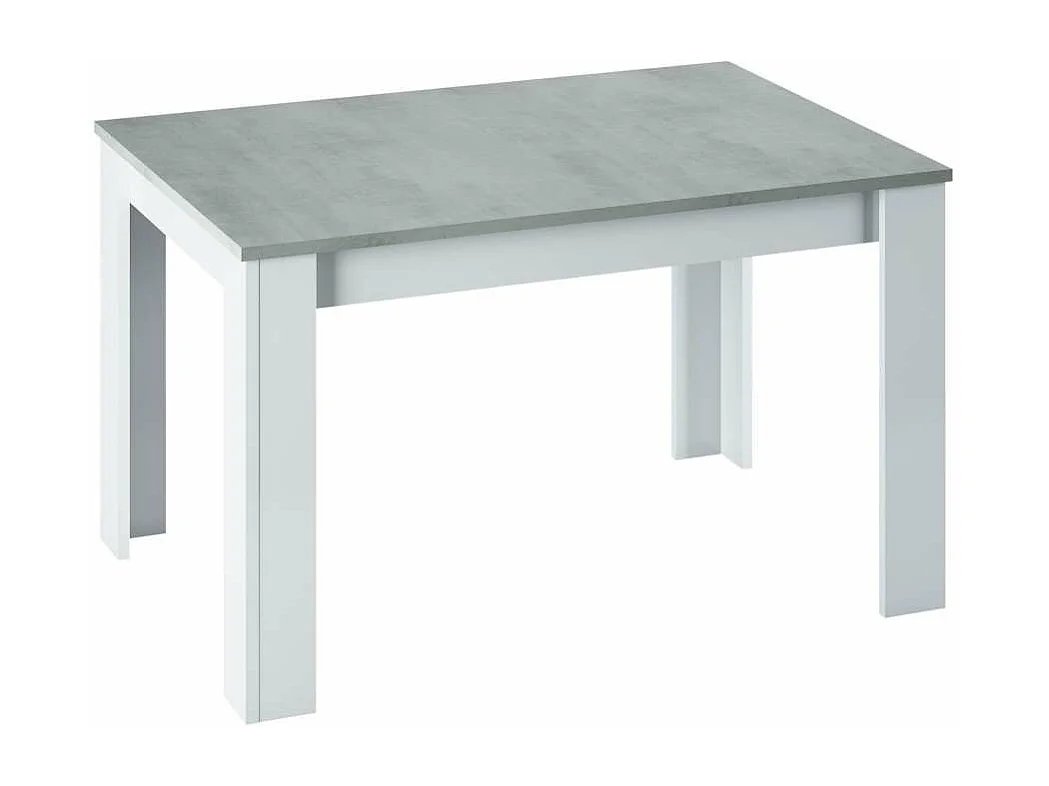Mesa comedor extensible Paris en color cemento-blanco artik 78 cm(alto)140-190 cm(ancho)90