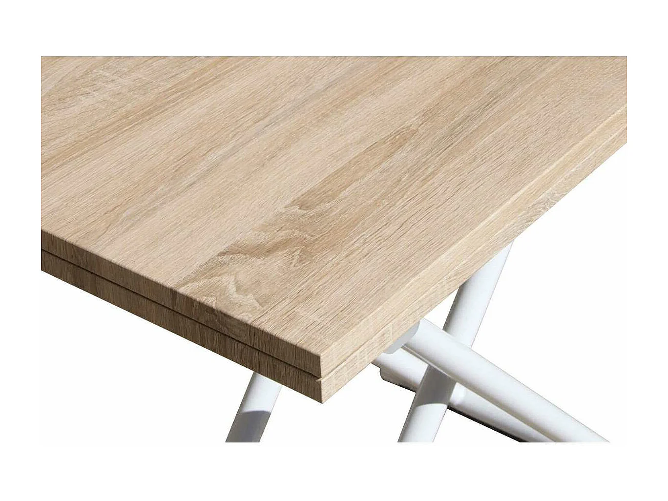 Mesa de Centro Up-Down, elevable extensible acabado roble, 50-100 cm(ancho)100 cm(largo)