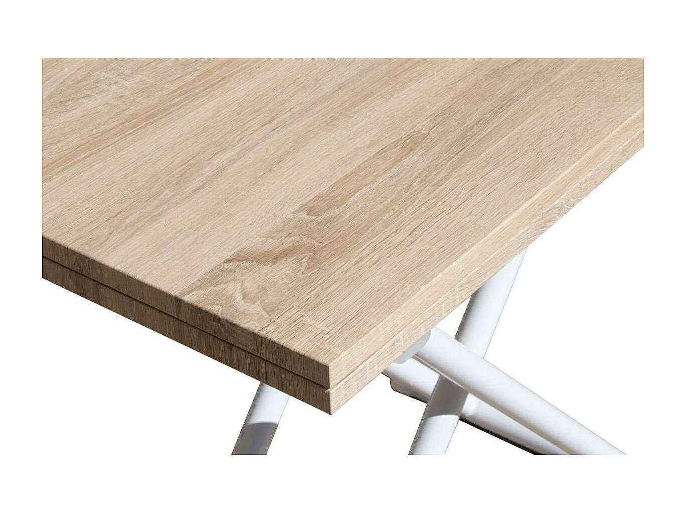 Mesa de Centro Up-Down, elevable extensible acabado roble, 50-100 cm(ancho)100 cm(largo)