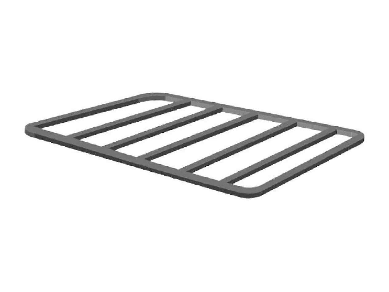 Base tapizada Roma tapizado tela 3d gris con 6 patas de 150x190.
