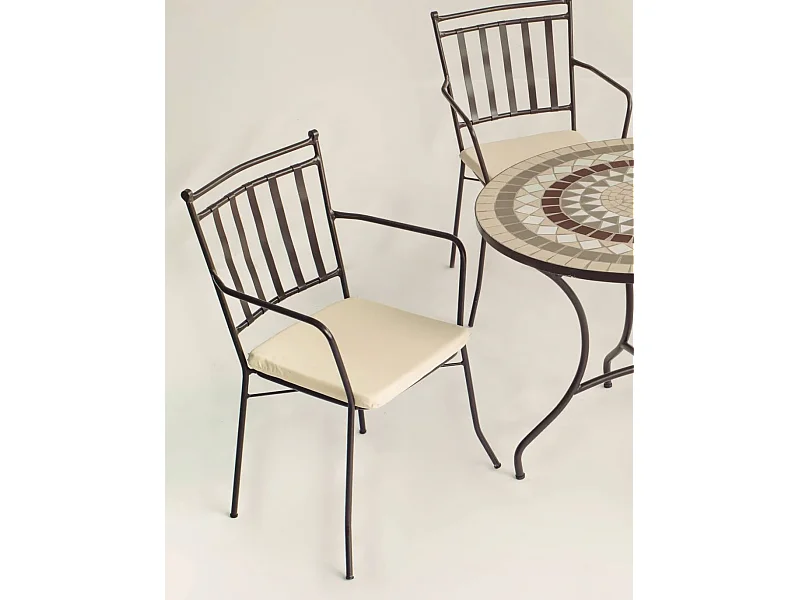 Pack de 2 sillones acero Shifa-3BR negro apilable con cojín 90 cm(alto) 54 cm(ancho)54 cm