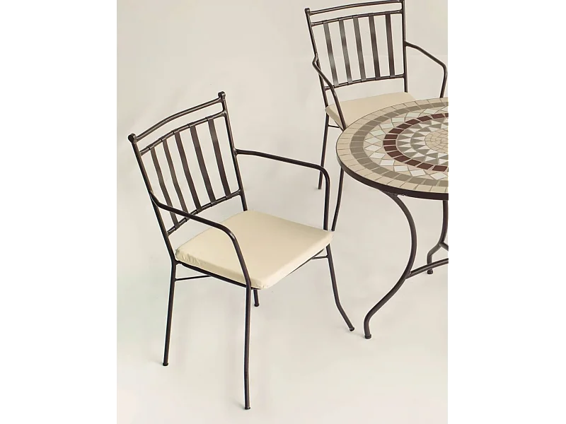 Pack de 2 sillones acero Shifa-3BR negro apilable con cojín 90 cm(alto) 54 cm(ancho)54 cm