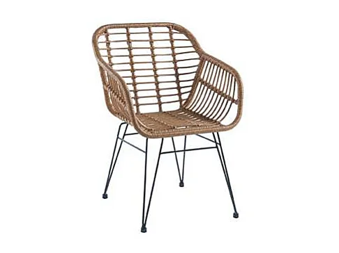 Pack de 2 sillones Bombay acabado rattán natural, 82cm(alto) 56cm(ancho) 61cm(fondo)