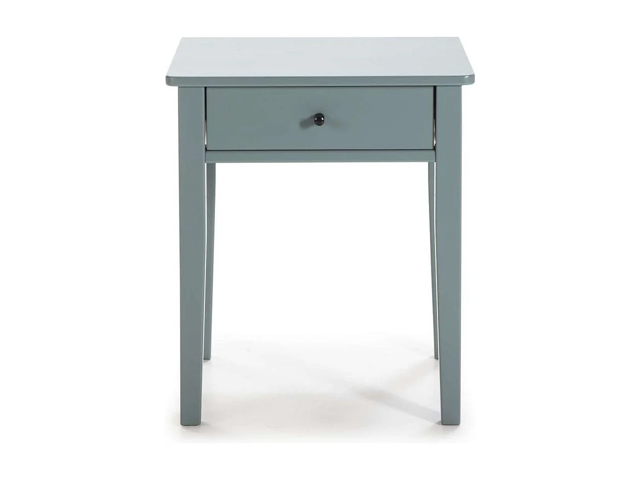 Mesita de noche para dormitorio modelo Barton 1 cajón acabado verde petróleo, 36.4cm(anc