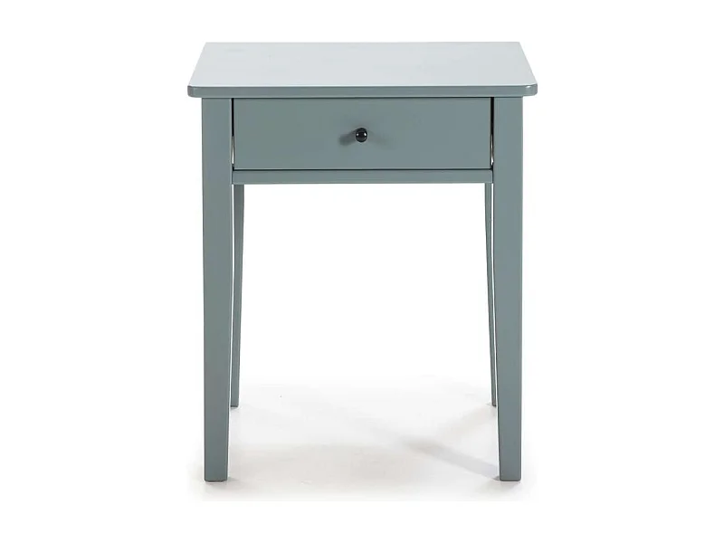 Mesita de noche para dormitorio modelo Barton 1 cajón acabado verde petróleo, 36.4cm(anc