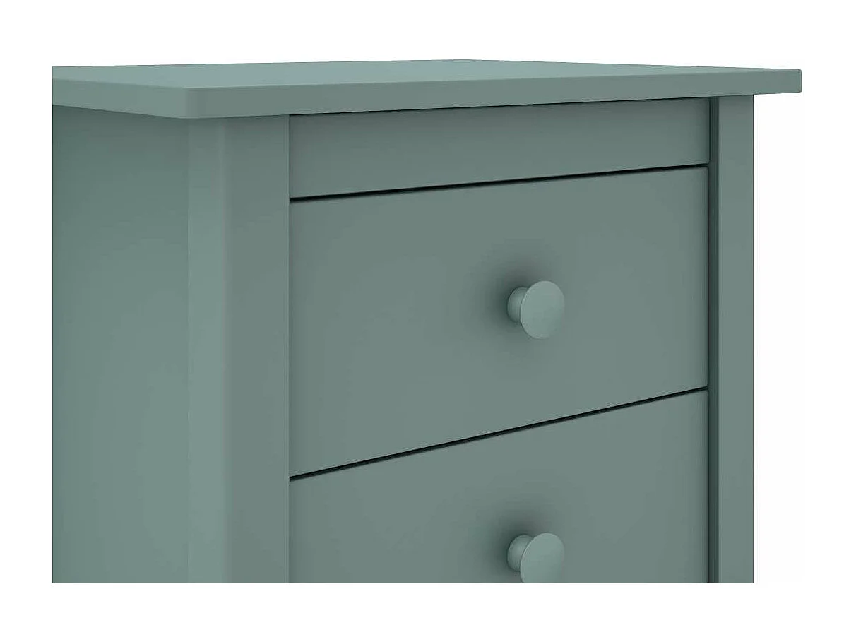 Mesita de noche 3 cajones Maxi acabado verde petróleo, 65cm(alto) 46cm(ancho) 35cm(fondo)