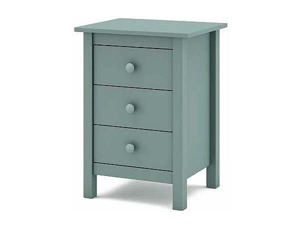 Mesita de noche 3 cajones Maxi acabado verde petróleo, 65cm(alto) 46cm(ancho) 35cm(fondo)