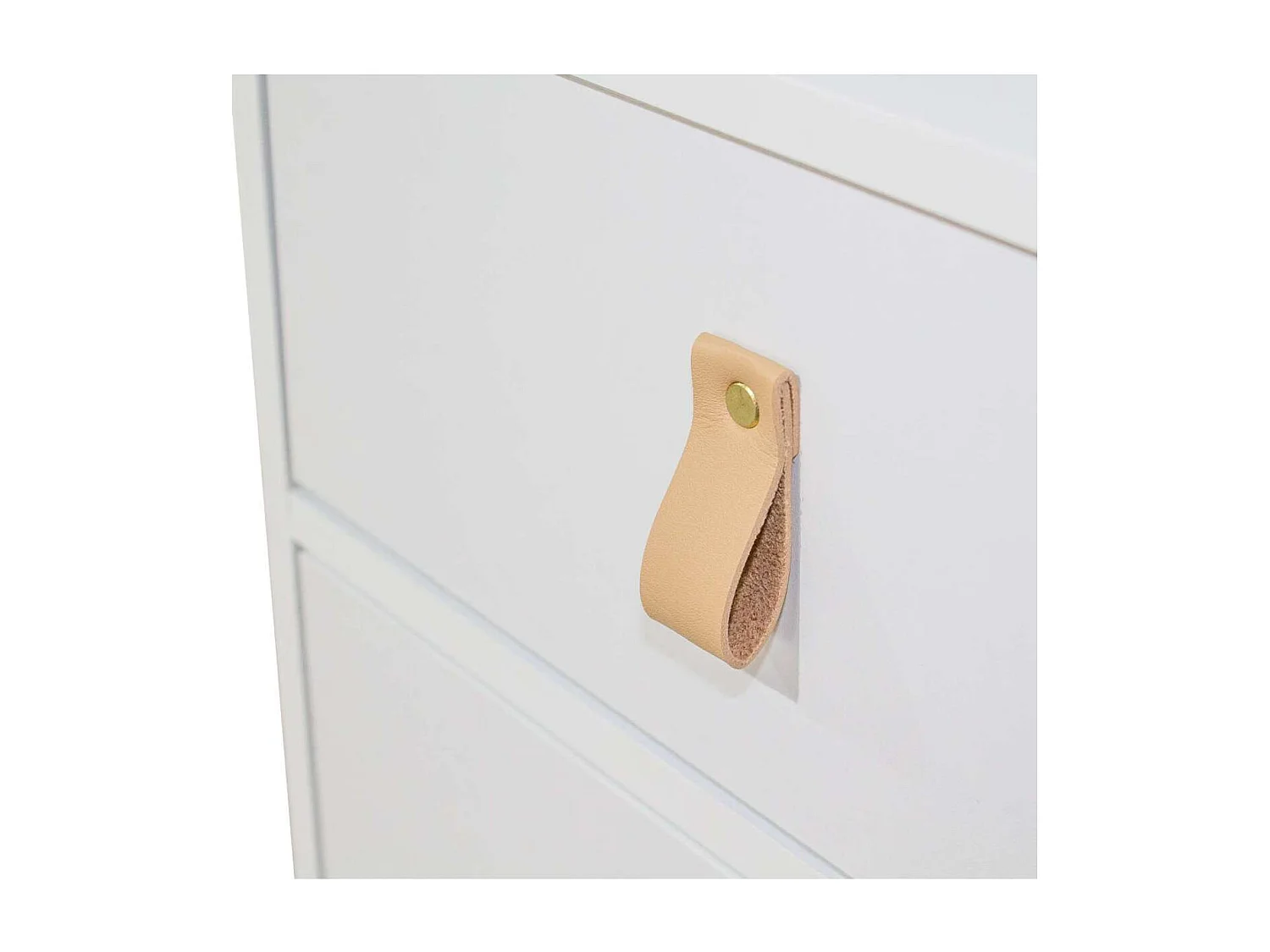 Mesita de noche 2 cajones Md-Colomera acabado blanco, 50cm(alto) 40cm(ancho) 30cm(fondo).