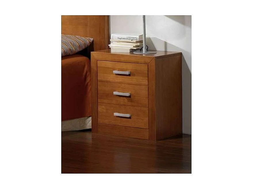 Mesita de noche dormitorio juvenil acabado madera maciza de cerezo 55cm(alto) 50cm(ancho)
