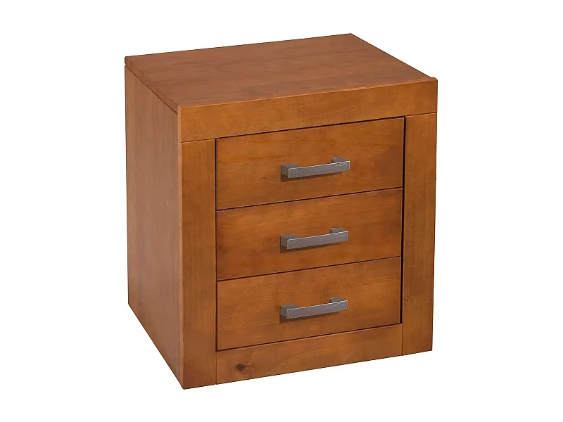 Mesita de noche dormitorio juvenil acabado madera maciza de cerezo 55cm(alto) 50cm(ancho)