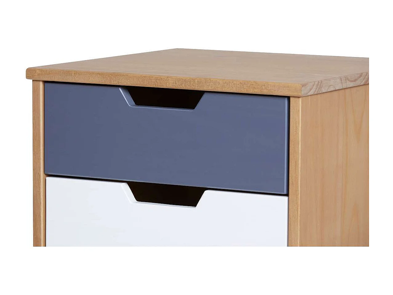 Mesita 2 cajones modelo Cupido acabado cera, Medidas: 40 cm (Ancho) 40 cm (Fondo) 52 cm (A