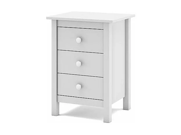 Mesita de noche 3 cajones Maxi acabado blanco, 65cm(alto) 46cm(ancho) 35cm(fondo)