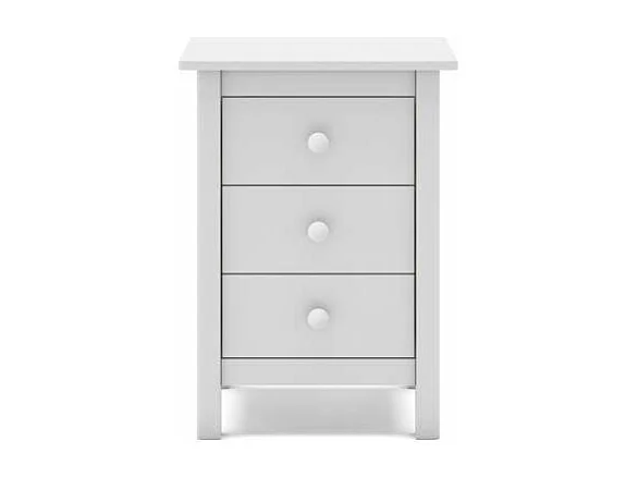 Mesita de noche 3 cajones Maxi acabado blanco, 65cm(alto) 46cm(ancho) 35cm(fondo)