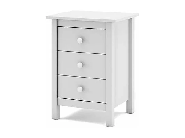 Mesita de noche 3 cajones Maxi acabado blanco, 65cm(alto) 46cm(ancho) 35cm(fondo)