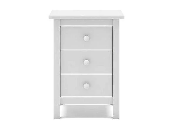 Mesita de noche 3 cajones Maxi acabado blanco, 65cm(alto) 46cm(ancho) 35cm(fondo)