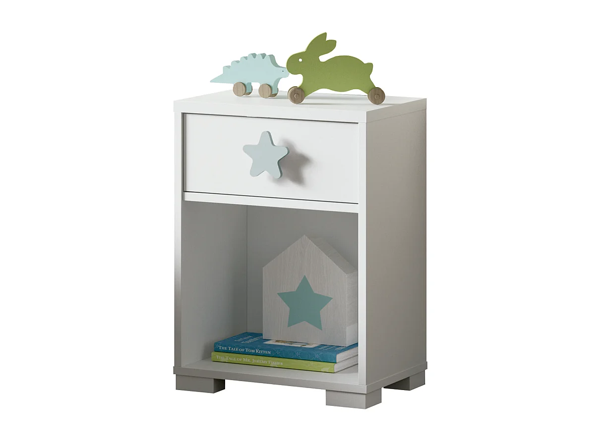 Mesita Sweet en acabado blanco atlas, 56 cm(alto)40 cm(ancho)33 cm(fondo)
