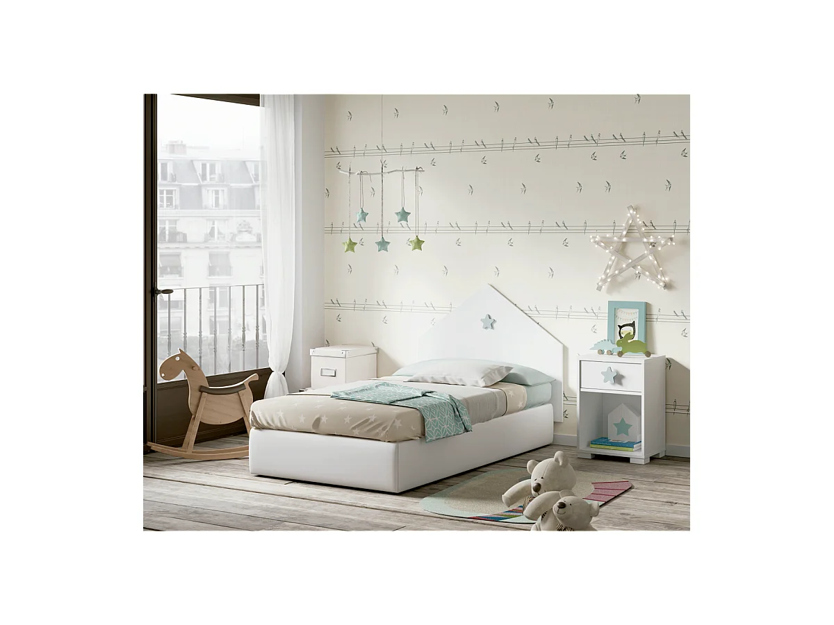 Mesita Sweet en acabado blanco atlas, 56 cm(alto)40 cm(ancho)33 cm(fondo)