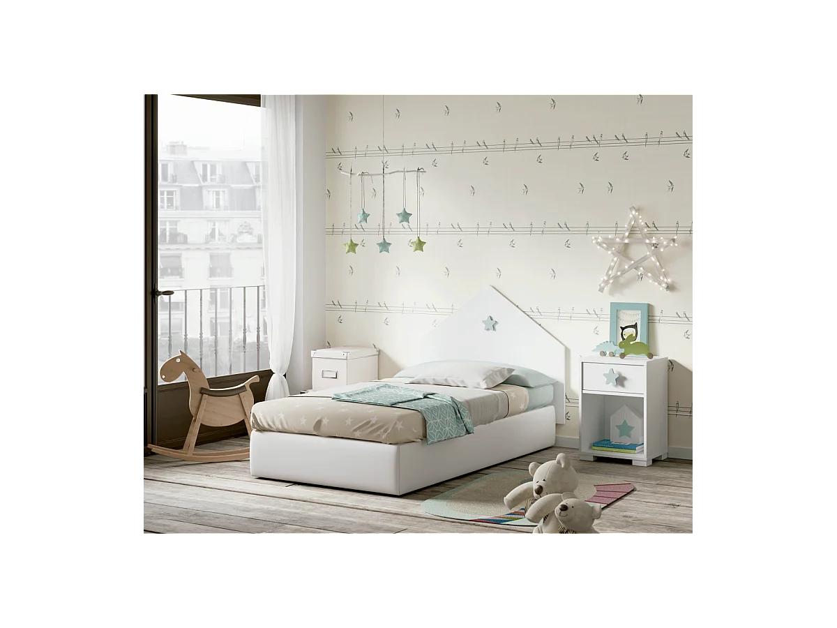 Mesita Sweet en acabado blanco atlas, 56 cm(alto)40 cm(ancho)33 cm(fondo)