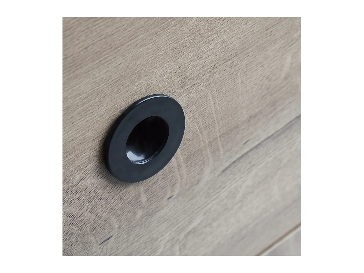 Mesita Camila en acabado de color roble, 52 cm(alto)50 cm(ancho)35 cm(fondo)