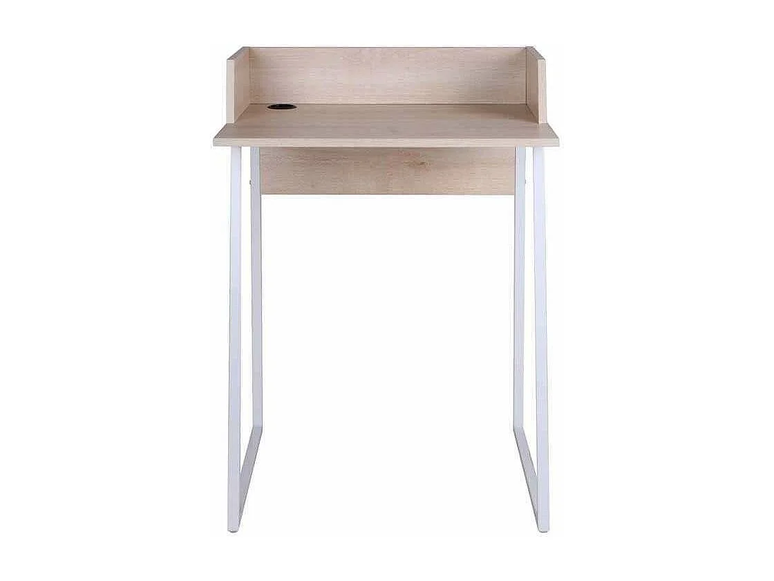 Mesa de estudio acabado roble/blanco, 84 cm(alto)60 cm(ancho) 48 cm(largo)