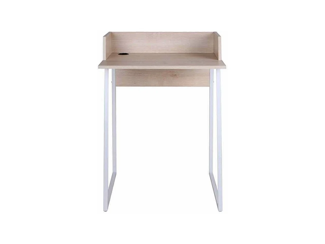 Mesa de estudio acabado roble/blanco, 84 cm(alto)60 cm(ancho) 48 cm(largo)