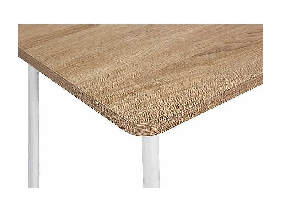 Mesa oficina o despacho patas metálicas en acabado roble/blanco 76 cm(alto)100 cm(ancho)5