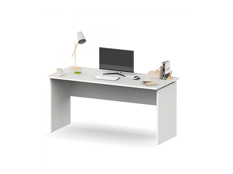 Mesa oficina o despacho Rivoli acabado blanco, 76cm(alto) 155cm(ancho) 68cm(fondo)