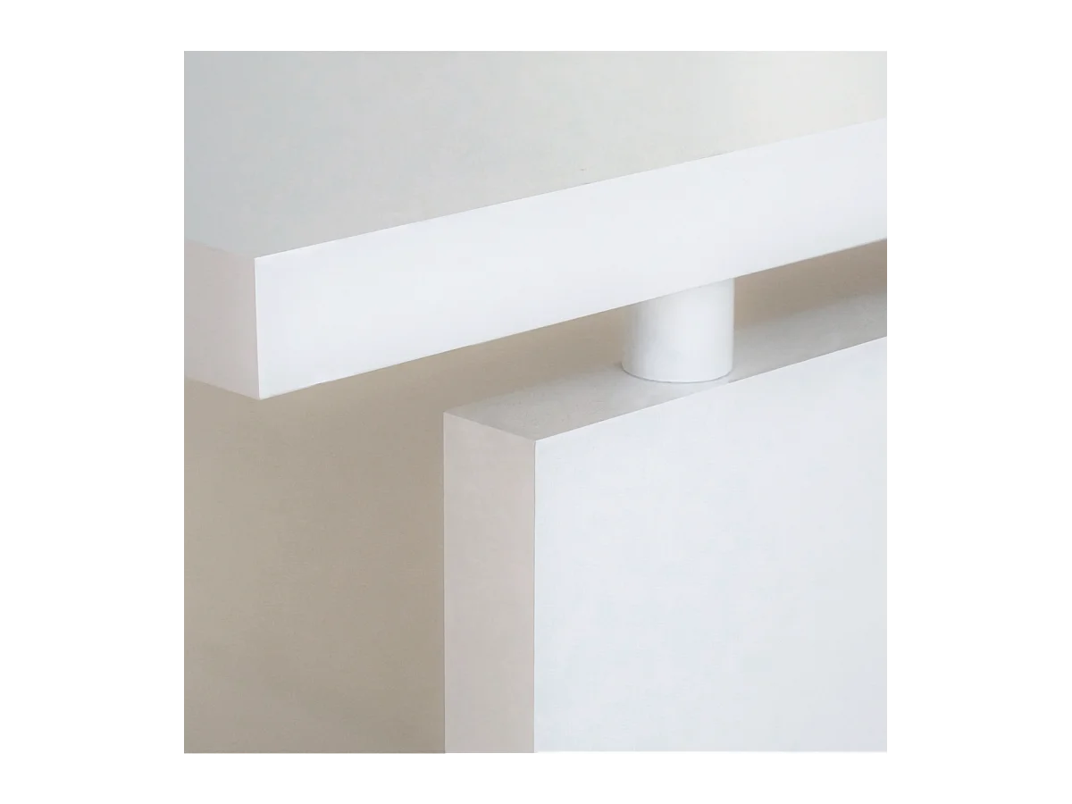 Mesa oficina o despacho Rivoli acabado blanco, 76cm(alto) 155cm(ancho) 68cm(fondo)